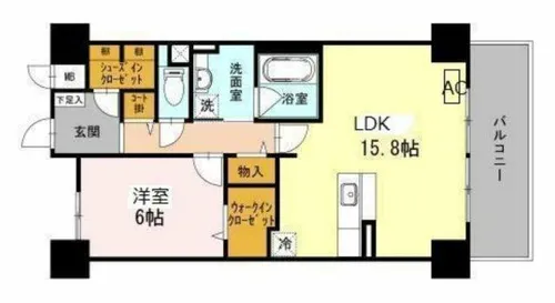 アトレ梅北【5階】の間取り