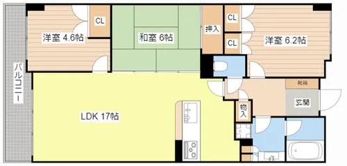 パークシティ大津【1310号室】の間取り
