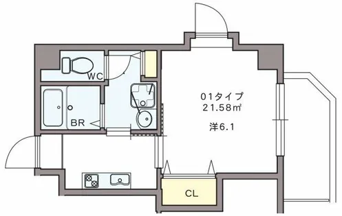 オリエンタル福島【3階】の間取り