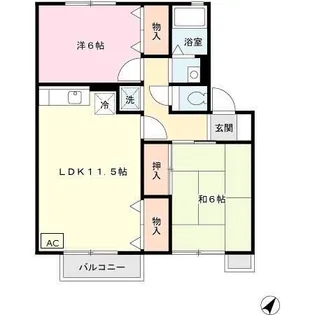 エスポワール 2棟【2階】の間取り