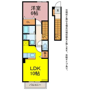 ブライト・スクエア【A202号室】の間取り