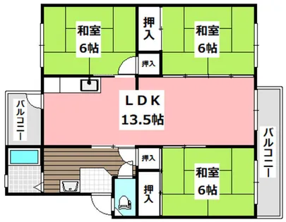 南安威住宅A-12号棟【306号室】の間取り