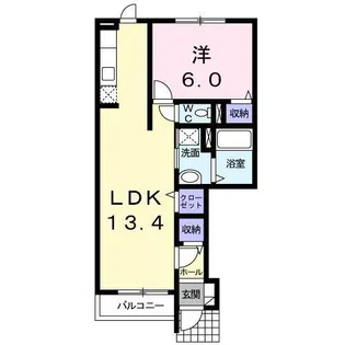 メゾンKT6号棟【1階】の間取り