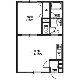Winds【203号室】の間取り