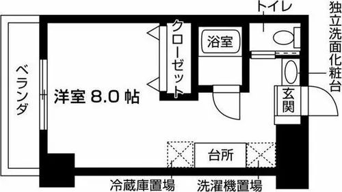 ウイステリア新瑞【8階】の間取り