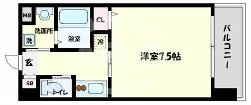 LIVIAZ NAMBA KRASS【9階】の間取り