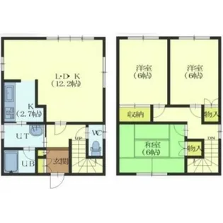 北海道函館市陣川町【一戸建】の間取り
