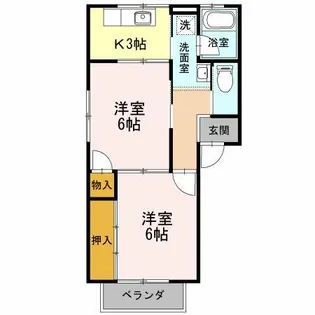 アメニティー春日井【1階】の間取り