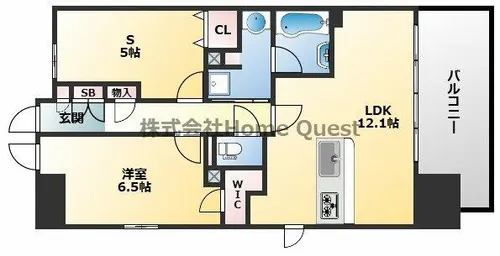 エスリード八尾駅前ザ・フロント【12階】の間取り