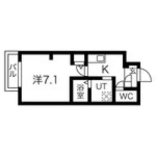 エヌエムスワサントヌフノース【1階】の間取り