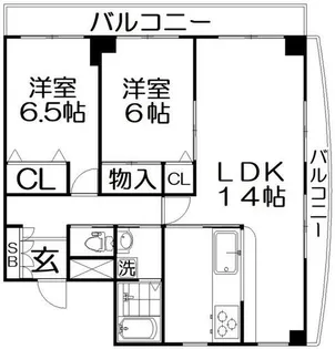 フリーディオ木屋元町【3階】の間取り