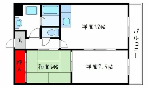 エムテック八尾【1階】の間取り