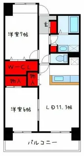 メルヴェイユー山本【10階】の間取り