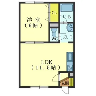 Winds【203号室】の間取り