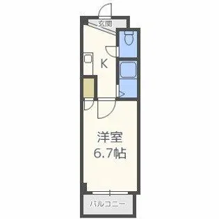 ベルフレージュ北堀江【3階】の間取り