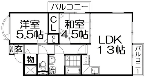 カルチェ清水谷【3階】の間取り