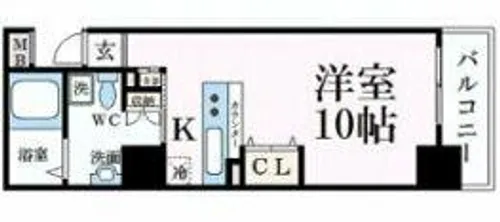 WOB新町【8階】の間取り