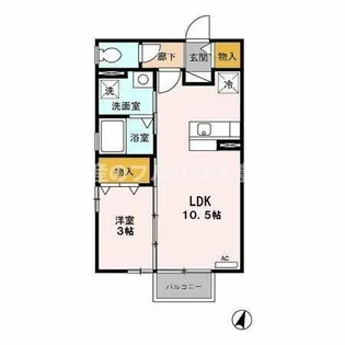 ウィルモア四ツ谷 A【202号室】の間取り
