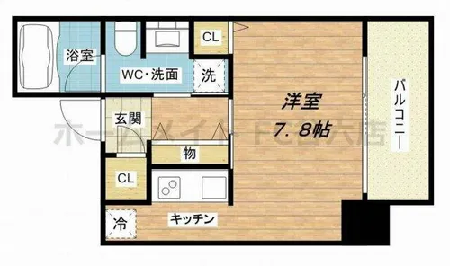 クロスレジデンス大阪新町【8階】の間取り