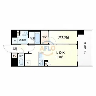 リビオレゾン塚本ステーションプレミア【8階】の間取り