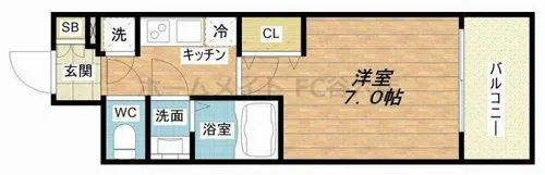 セレニテ京橋クレア【4階】の間取り