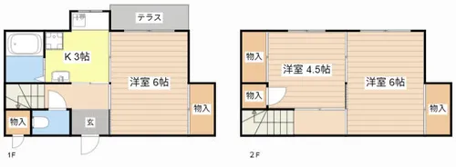 ヴィラナリー米原Ⅰ号棟【102号室】の間取り