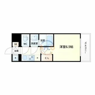 レジュールアッシュOSAKAGATEWAY【10階】の間取り