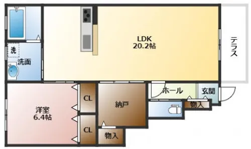 ゼフィールⅢ【102号室】の間取り
