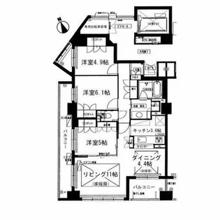 ラマーサ八事山Ⅰ【3階】の間取り
