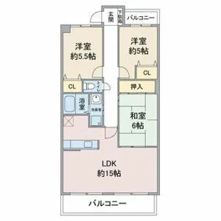 サンカーフⅡ【2階】の間取り