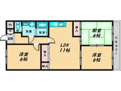 グランメールシマノ【2階】の間取り