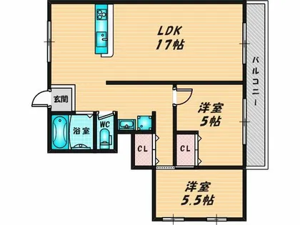寿マンション【1階】の間取り