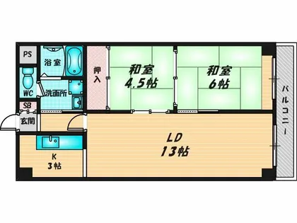 オリエントマンション【3階】の間取り