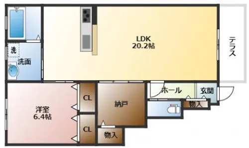 ゼフィールⅢ【102号室】の間取り