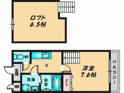 ハートハイム【1階】の間取り