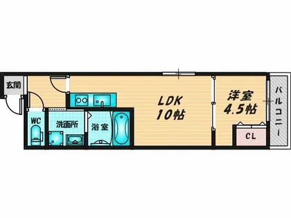 フジパレス弥刀Ⅰ番館【1階】の間取り