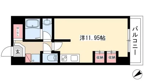 クリサスレジデンス枇杷島【0602号室】の間取り
