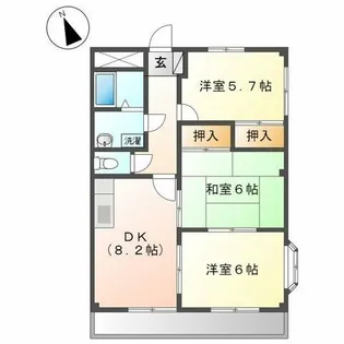 はっぴいはうす【2階】の間取り