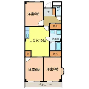 グリーンハイツ芝【2201号室】の間取り