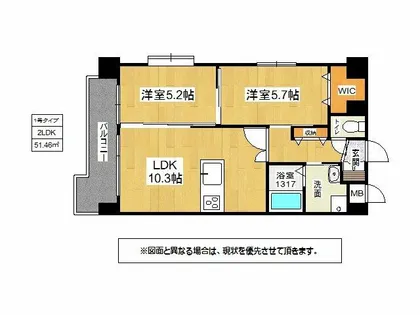 アクシオ片野【12階】の間取り