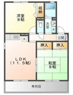 ウィンディータウン【102号室】の間取り