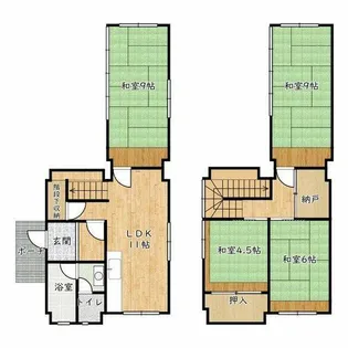 大阪府堺市南区檜尾【一戸建】の間取り