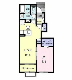 オーブ荒塚【1階】の間取り