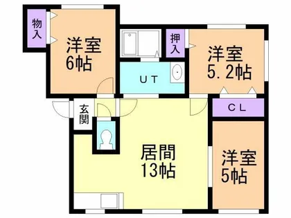 フジナカコーポⅩ【2階】の間取り