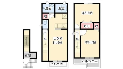 フィオレ・カーサ【2階】の間取り