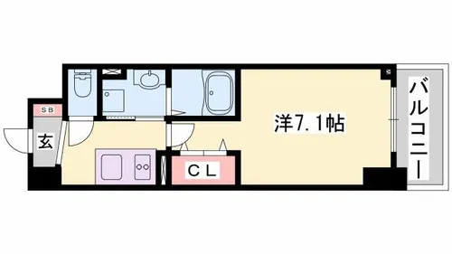MISTRAL姫路駅前Ⅶ 高尾町【203号室】の間取り