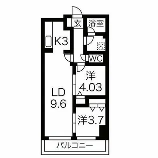 クリスタルガーデン栄町【13階】の間取り