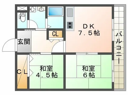 ドルミハイツ垂水A棟【11階】の間取り