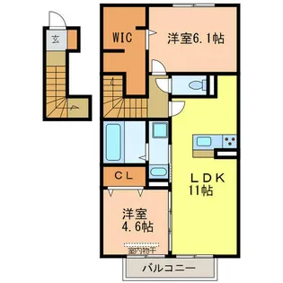 ラ・フェリーチェ【2階】の間取り