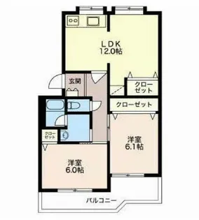 ハイツしらい【303号室】の間取り